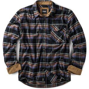 Mens Plaid Coal Miner Cotton Flannel Shirt Long Sleeve Casual Outdoor Plaid
